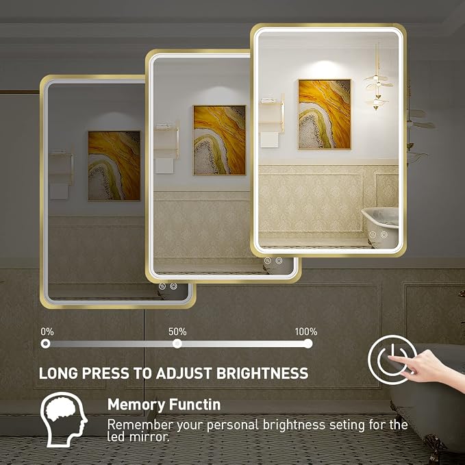 36x24 Inch LED Bathroom Mirror - Image 4