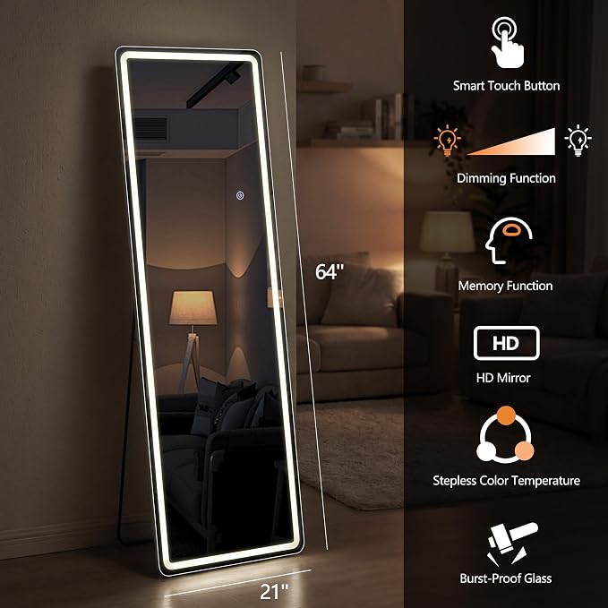64"x21" LED Full Length Mirror - Image 6