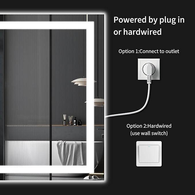 LED Bathroom Mirrors 28"x60" Bathroom Mirror - Image 7