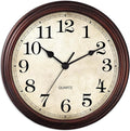 Wall Clock, 9 Inch Silent Non Ticking Classic Battery Operated Clocks, by HYLANDA