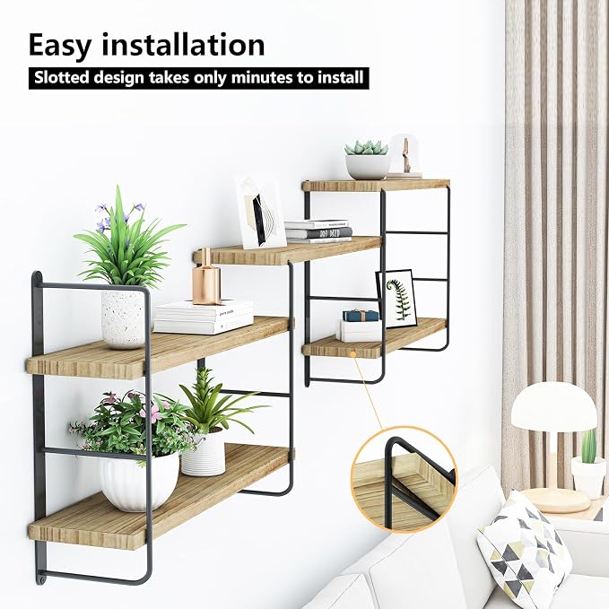 MXCSE Wall Shelves, Wall Mounted Bookshelves, DIY Floating Shelves - Image 4