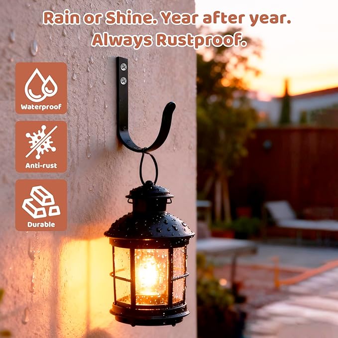 Wall Hooks for Hanging, Large Coat Hooks Wall Mount, Heavy Duty Screw in Metal - Image 5