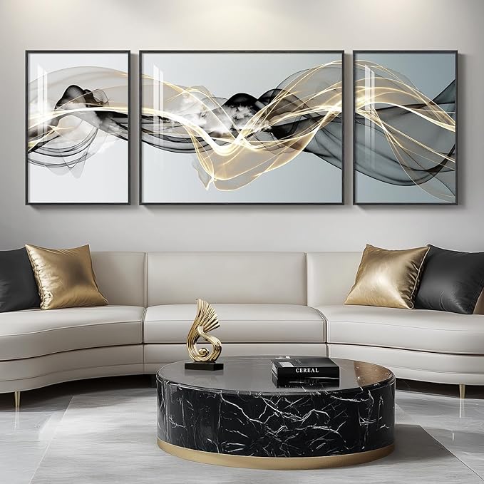 Extra Large Framed Modern Luxury Abstract Wall Art by Cuspin