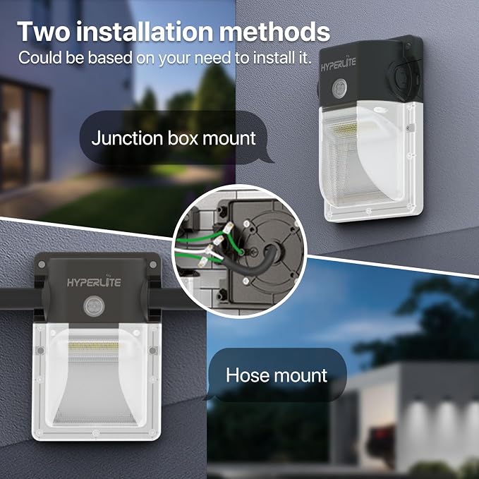 HYPERLITE LED Wall Pack 30W: 3600lm 5000K Daylight 120Vac LED Porch Lights - Image 9