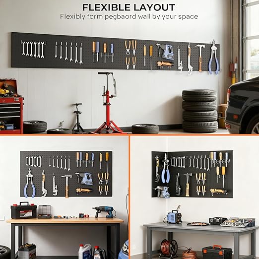 INCLY 4 Pack Peg Board, Peg Board Panels - Image 6
