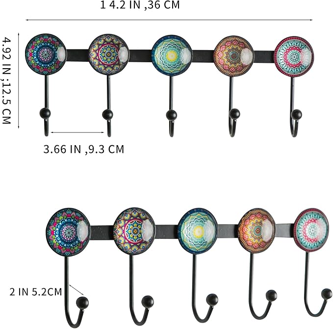 Boho Coat Rack Wall Mounted - Image 5