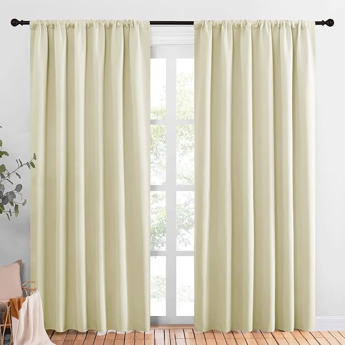 NICETOWN Living Room Curtains, Home Decorations Thermal Insulated Solid Rod by NICETOWN