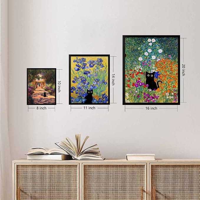 Hamduker Canvas Wall Art Cat Decor - Image 6