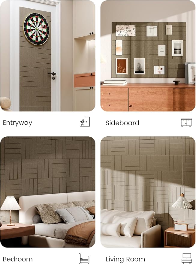 Bumusty Large Cork Board Alternative-48 x 36" Felt Bulletin Board Tiles - Image 5