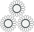 3 Pack Metal Mirrors for Wall Sunburst Wall Mirrors Home Décor Decorative by Uaussi