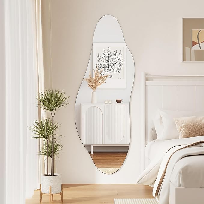 QDSSDECO Full Length Mirror 63"x24" Irregular Wall Mirror Star Frameless by QDSSDECO