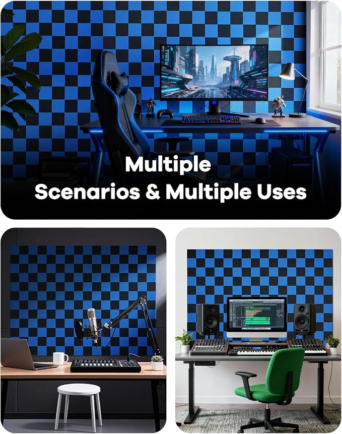 Soundproof Wall Panels Self-adhesive, Acoustic Panels 12 Pack Wall Panels - Image 7