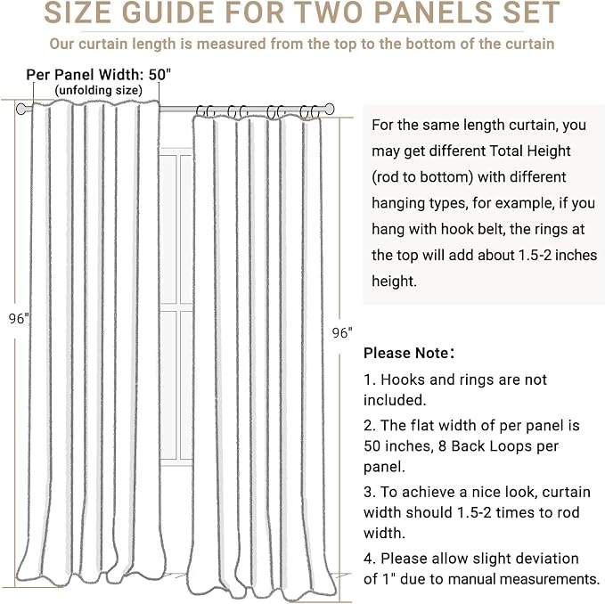 100% Blackout Shield Linen Blackout Curtains - Image 8