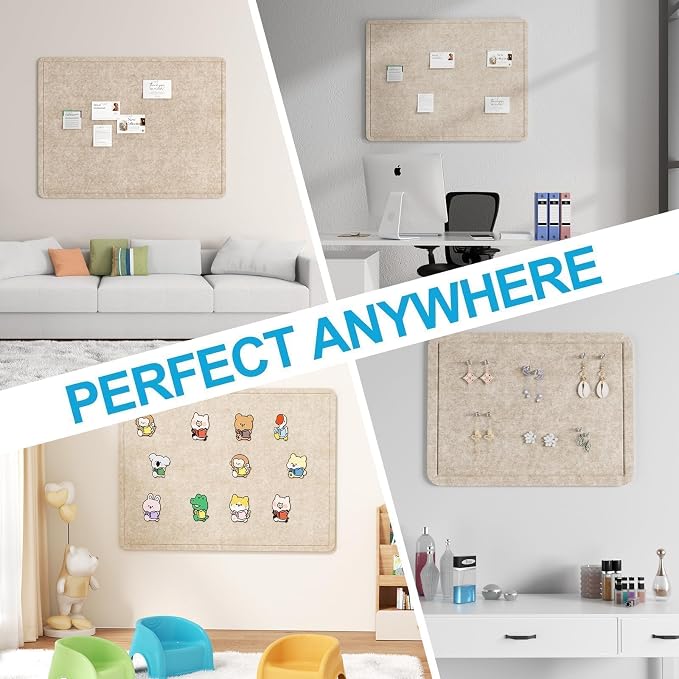 Large Felt Bulletin Board for Wall, Soft Felt Cork Board for Office, Home - Image 8