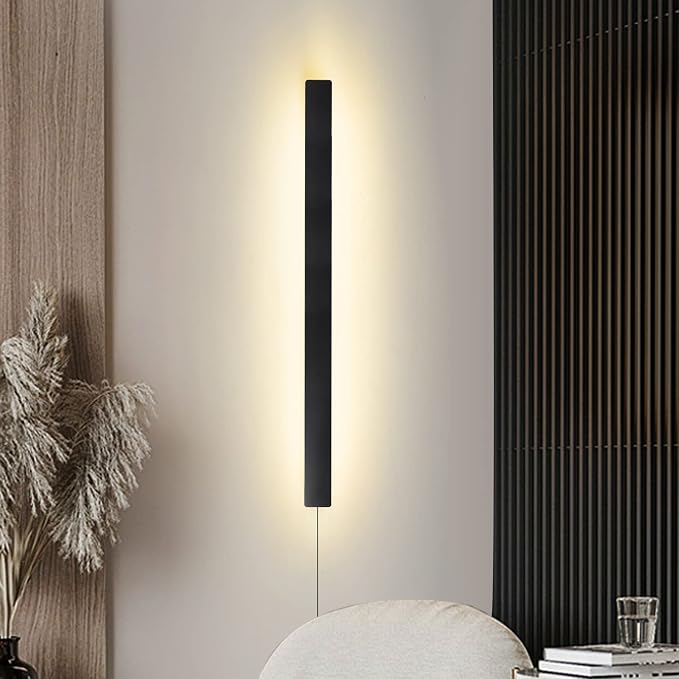 KELUOLY Modern Plug in Long Wall Sconce, 20W Warm White 3000K Acrylic Indoor - Image 8