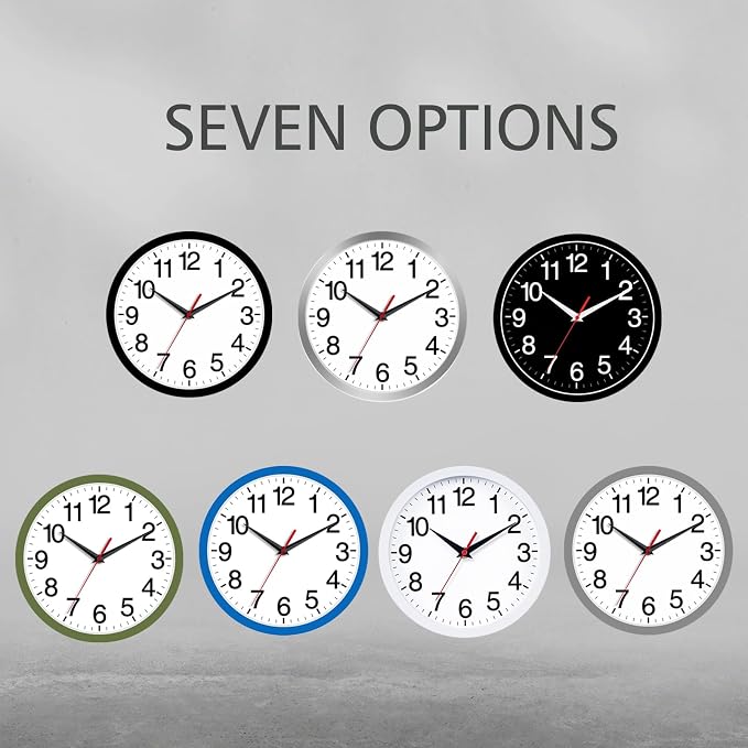 Rohioue Wall Clock Modern 8 Inch Battery Operated Silent Non Ticking Small - Image 4