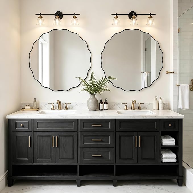 WallBeyond Round Wavy Mirror for Wall Decorative 36 inch, Modern Round Mirror - Image 2