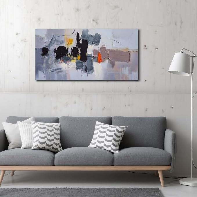 Ardemy Abstract Wall Art for Living Room Canvas Art Wall Decor, Modern Textured - Image 2