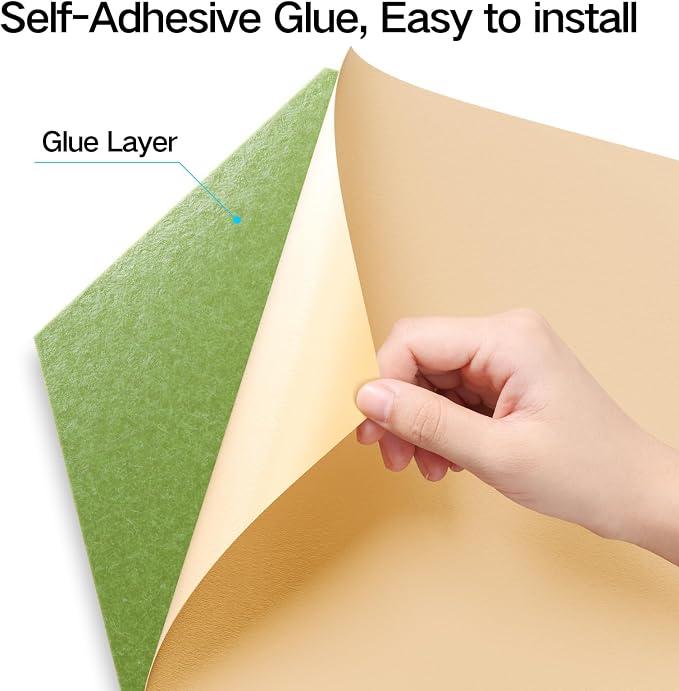 8 Pack Self-Adhesive Acoustic Panels 12" X 10" X 0.4" - Image 2
