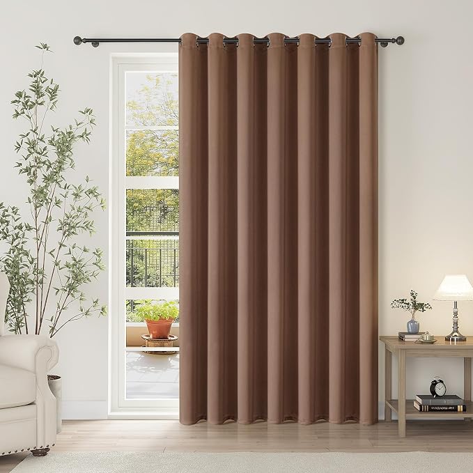 ChrisDowa Room Divider Curtain 120 Inches Long, Wide Blackout Sliding Door by ChrisDowa