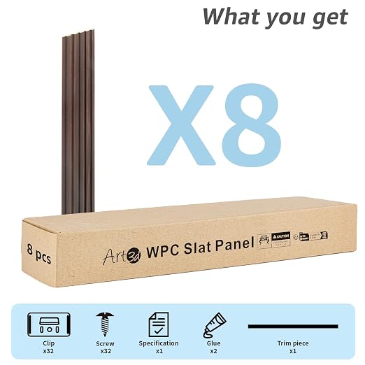 Art3d WPC Slat Wall Panels, Living Room - Image 3