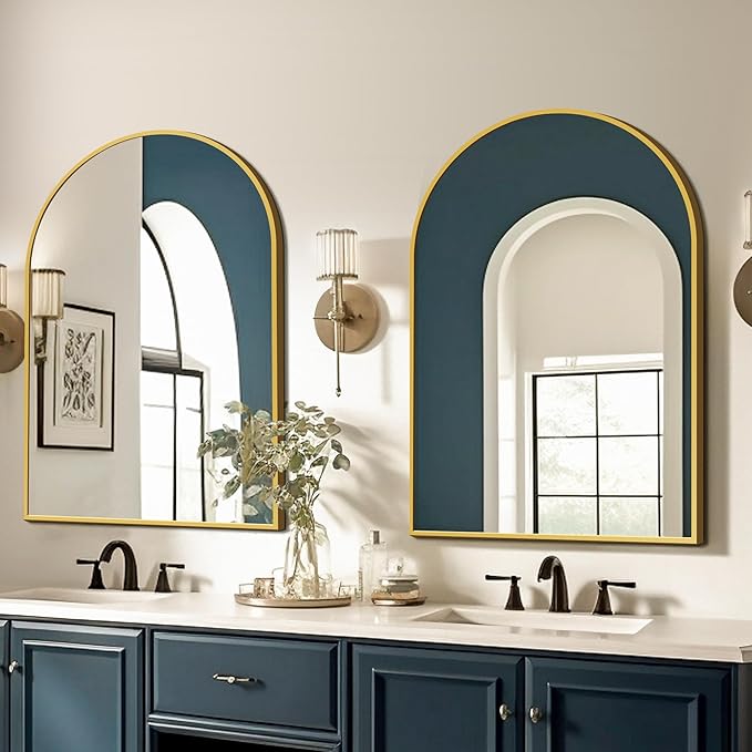 FICTOR Bathroom Mirror for Wall, Arched Vanity Bathroom Mirror for Over Sink - Image 5
