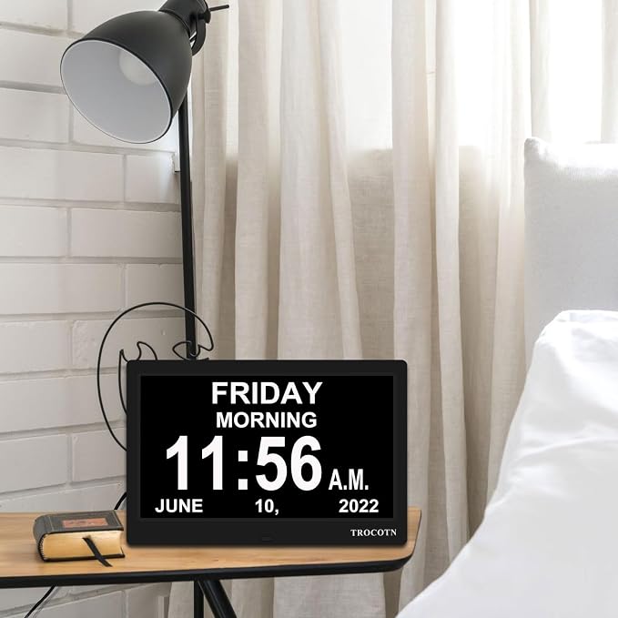 TROCOTN Dementia Clocks, Large Display Calendar Alarm Clock - Image 7