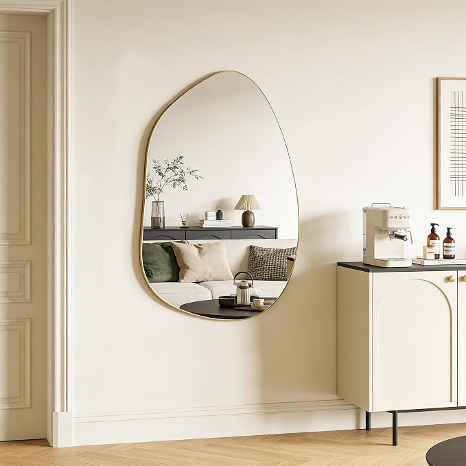 Irregular Wall Mirror Asymmetrical Mirror, Decorative Modern Mirror, Tempered - Image 8