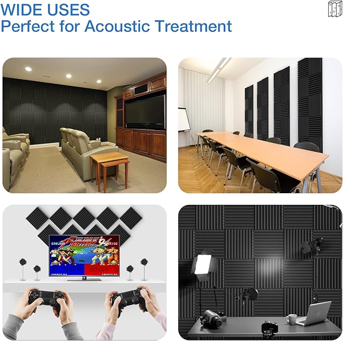3" X 12" X 12" Sound Proof Foam Panels - Image 5