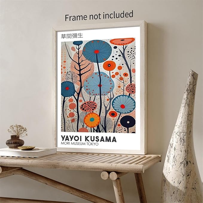 Yayoi Kusama Canvas Wall Art Vintage Japanese Painting Posters Tokyo Aesthetic - Image 4