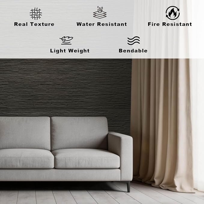 3D Wall Panels - Sample 7.9"x11.8" Faux Stone Peel and Stick Wall Covering - - Image 3