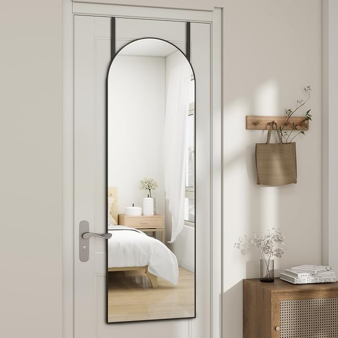 Arched Full Length Door Mirror 14x48, Metal Frame - Image 2