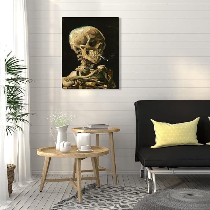 1 KINGO Van Gogh Canvas Wall Art: Skull of a Skeleton - Image 3