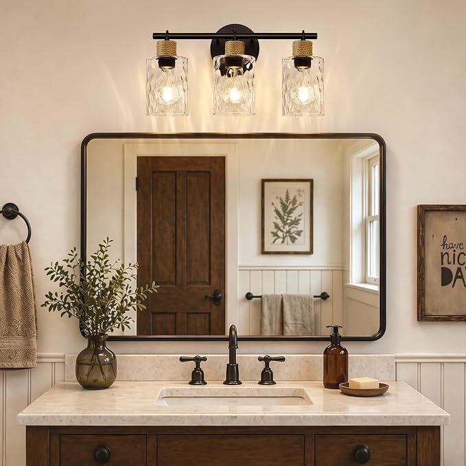 MOKATNG Bathroom Light Fixtures, 3-Light Coastal Vanity Lights - Image 5