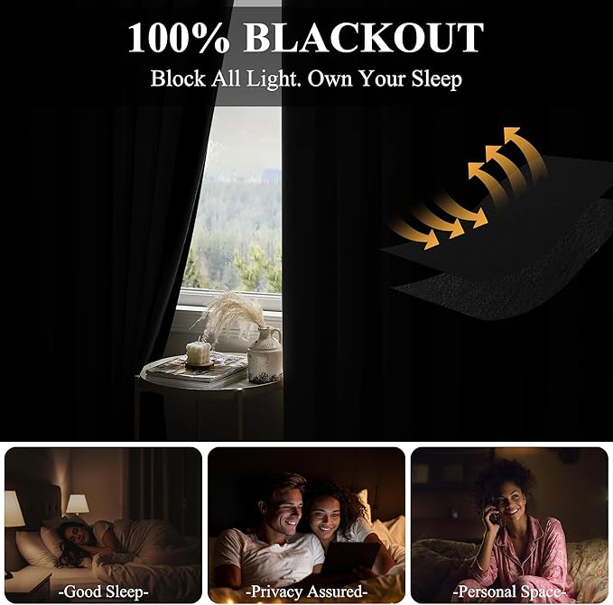 RYB HOME Total Blackout Curtain - Image 3