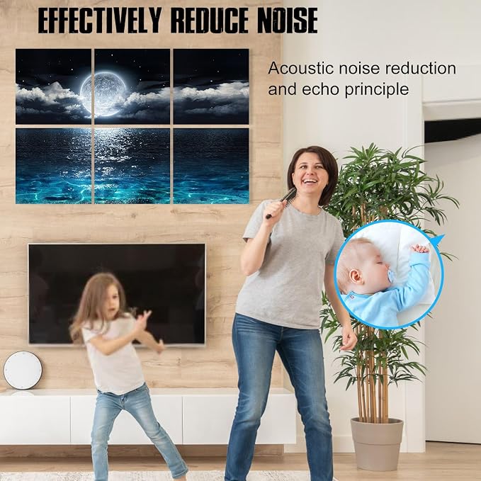 YPY Acoustic Panels Soundproof Wall Panels: Sound Absorbing Wall Art Decorative - Image 5