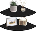 Homode Corner Floating Shelves, 2 Tier Curved Corner Hanging Shelving by Homode