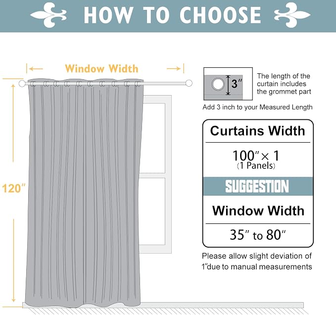 ChrisDowa Room Divider Curtain 120 Inches Long, Wide Blackout Sliding Door - Image 6