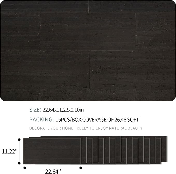SINGULARWOOD 15pcs/26.46 sq ft Soft Stone Wall Tiles, Flexible Travertine Rock - Image 3