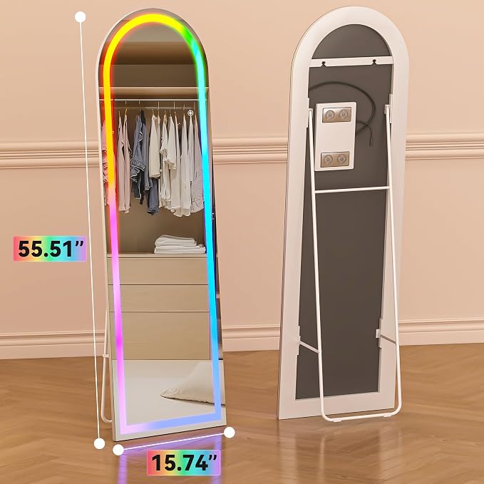 Hasipu Arch Full Length Mirror 56 x 16 in - Image 7
