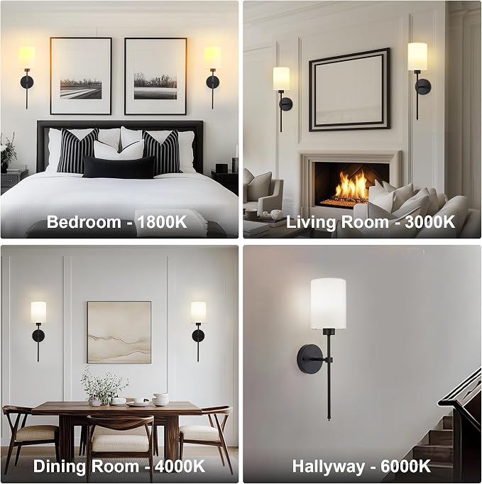 Battery Operated Wall Sconces Set of Two, Wireless Rechargeable Wall Light - Image 8