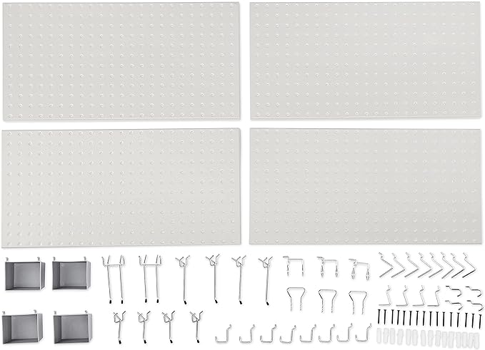 Amazon Basics Rectangular Metal Pegboard Wall Organizer, Tool Storage - Image 7
