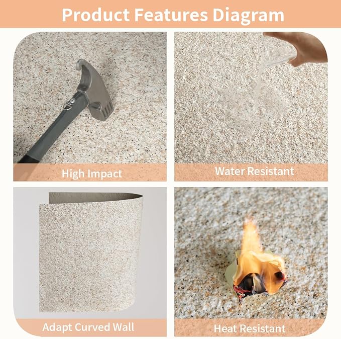 6” x 12” Faux Stone 3D Wall Panels, Clay Manufactured Raised Textured Paneling - Image 3