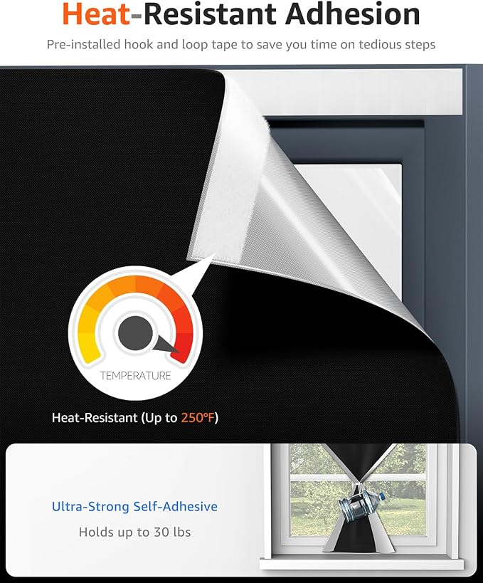 Sumobaby Blackout Curtains for Bedroom Portable 58"x64", No Drill Blackout - Image 3