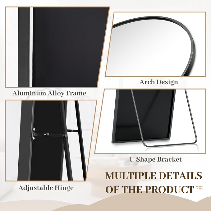 Suidia 58"x21" Arched Full Length Mirror - Image 6