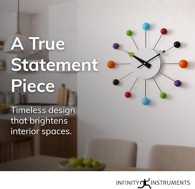 Infinity Instruments LTD. Orb Spoke Starburst Wall Clock - Image 6