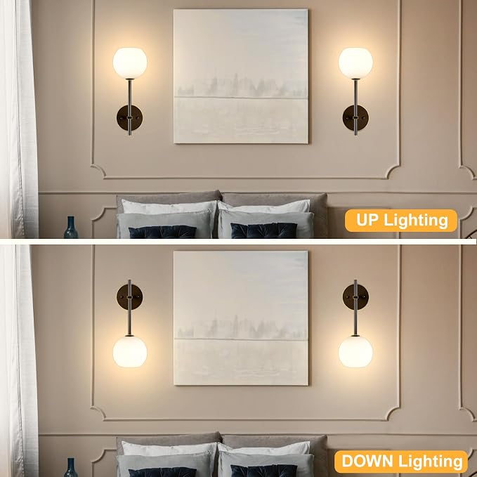 Brown Gold Battery Operated Wall Sconces Set of 2, Rechargeable Wireless Wall - Image 7