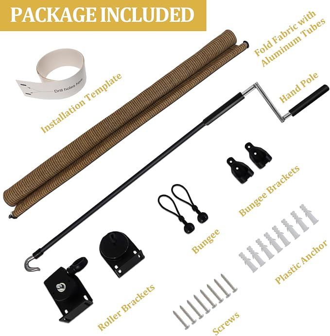 Shade&Beyond Outdoor Roller Shades 4' W x 8' H Cordless Patio Roll Up Blinds - Image 6