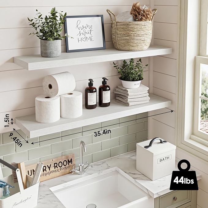 Fixwal Floating Shelves for Wall, Bathroom and Kitchen, for Storage, Room Decor - Image 3