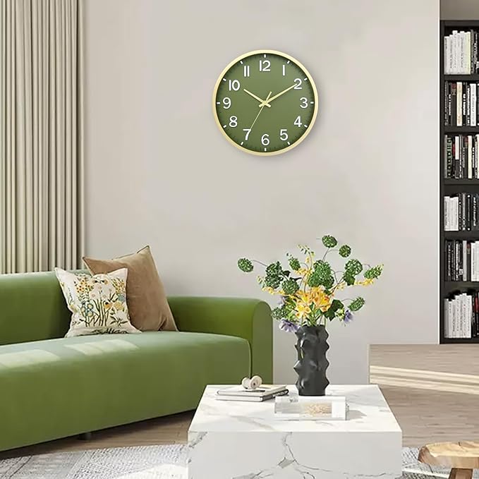 Wall Clocks Battery Operated 10 inch Modern Wall Clock, Silent Non Ticking Wall - Image 5